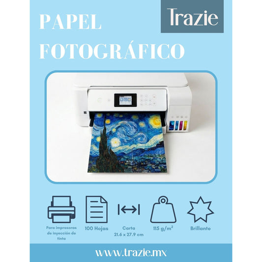 Papel Fotografico Glossy brillante Carta