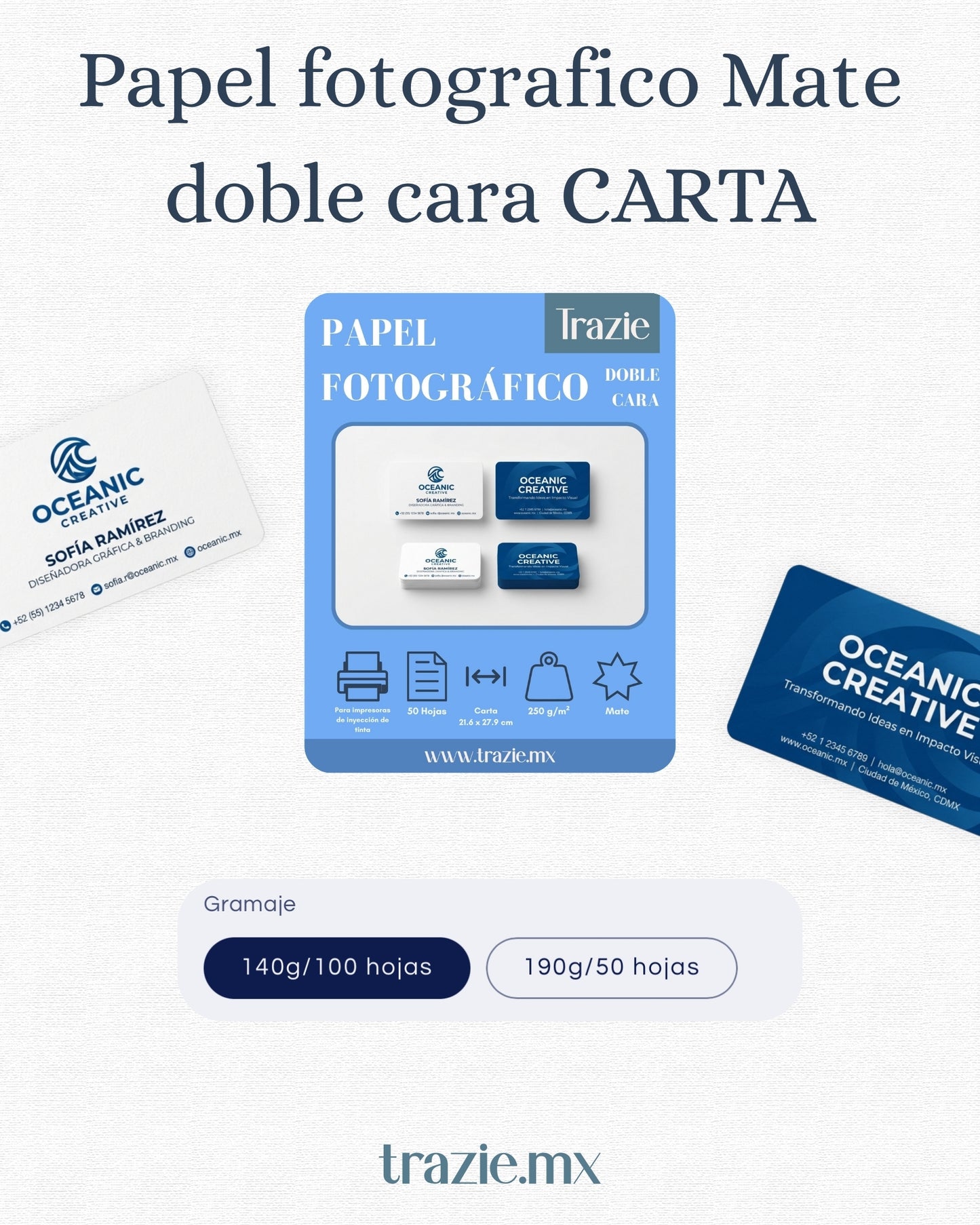 Papel Fotografico Mate doble cara Carta
